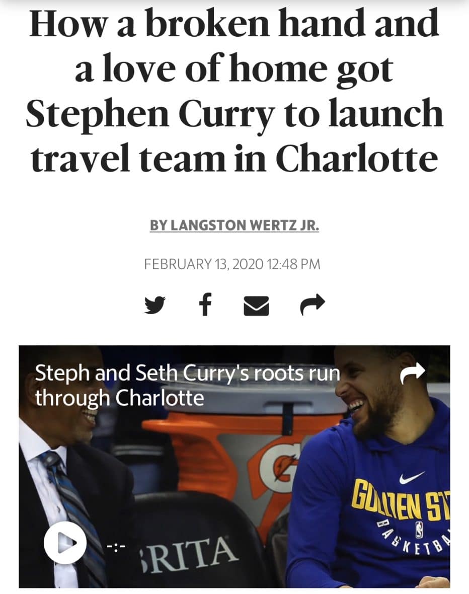 Pro Skills Basketball Team Curry Charlotte Observer