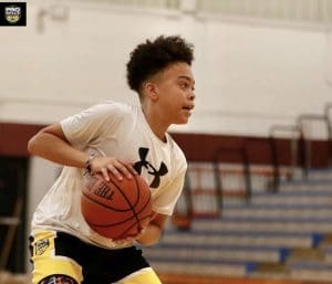 Pro Skills Basketball player running drills during a youth basketball camp